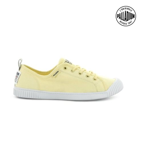 Baskets Palladium Easy Dentelle Tela Low Tops Femme Jaune | FR GAN903C